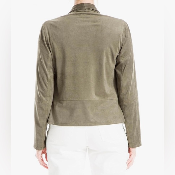 Max Studio Olive Green Soft Drape Jacket - Picture 8 of 9